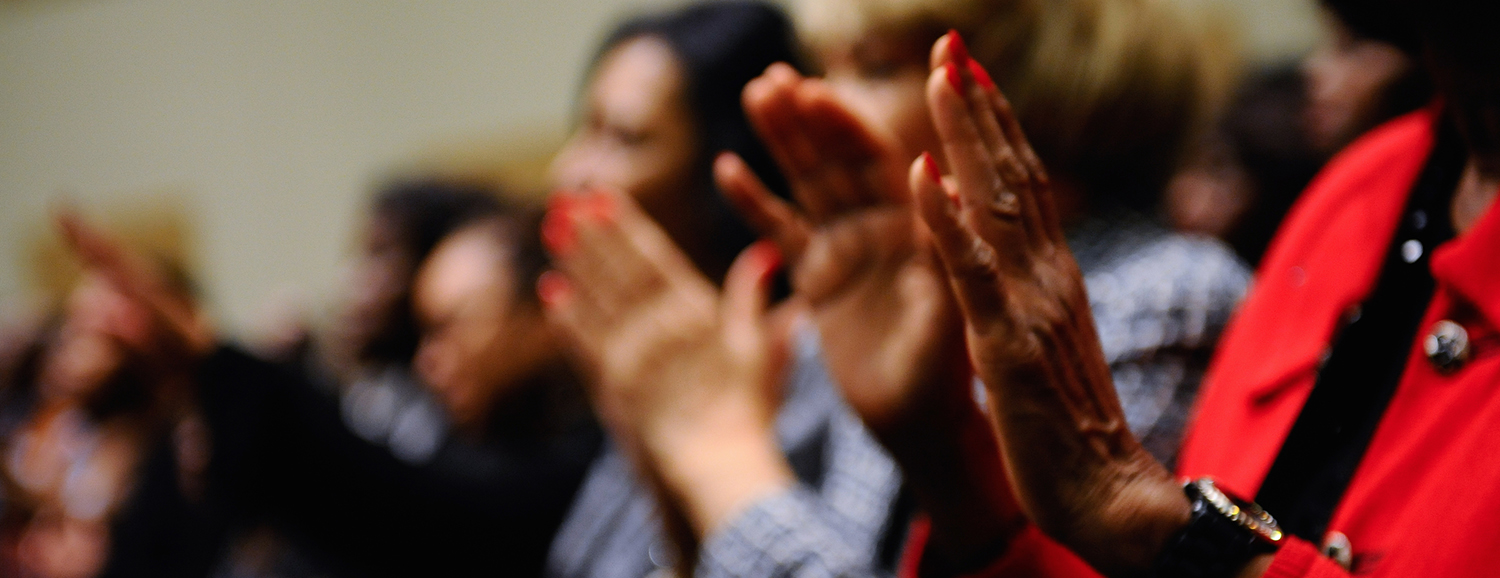 Worshippers gathered in praise at Mount Zion Baptist Church
