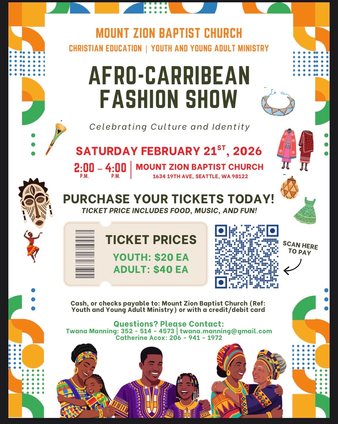 Afro-Caribbean Fashion Show flyer